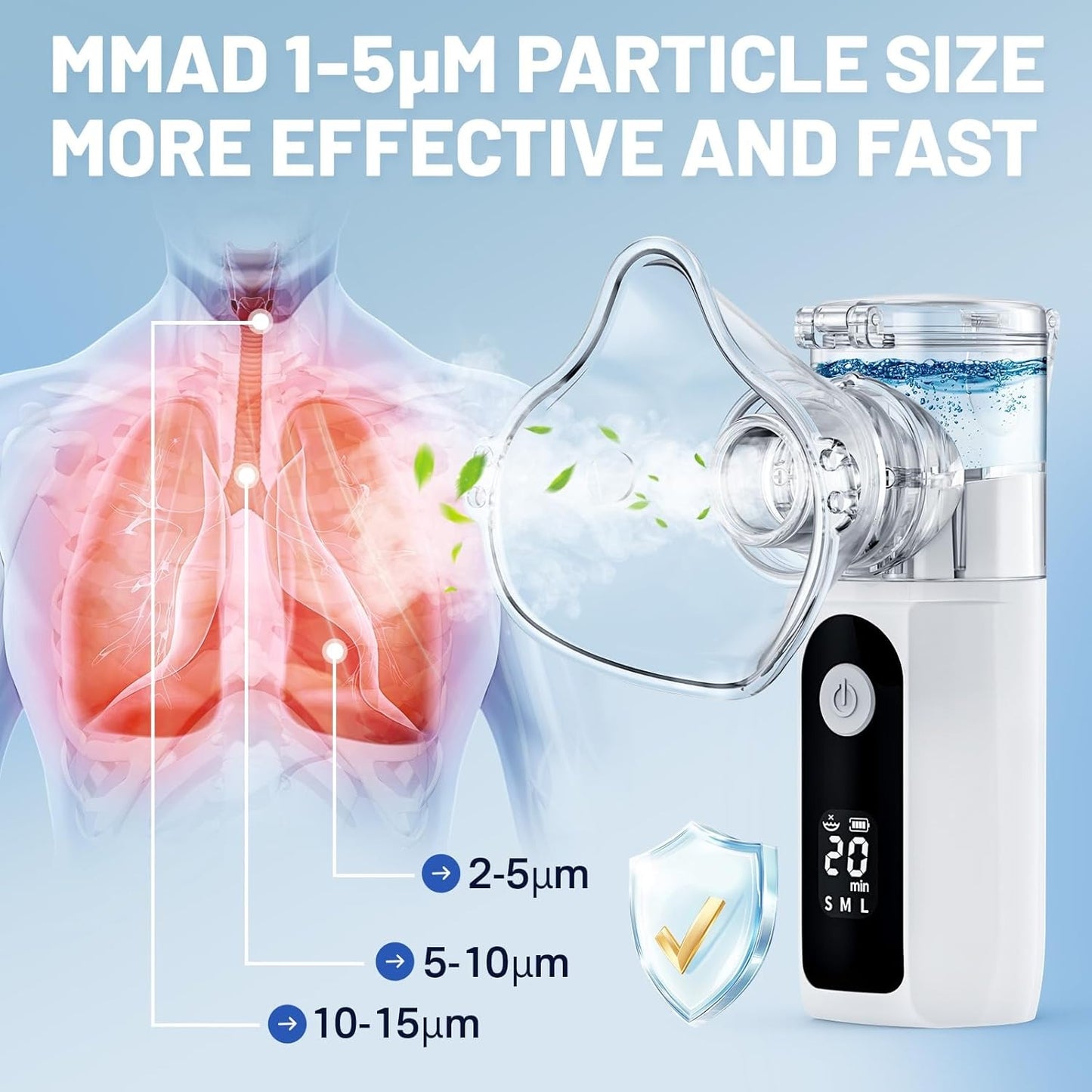 Nebulizador portátil recargable para niños y adultos